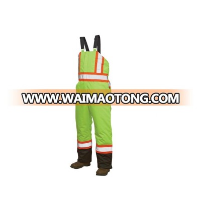 Mens multi pocket workwear reflective overalls working bib pants coveralls for men