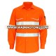 Wholesale 190/155gsm 100% cotton High visibility men clothes with safety work shirt